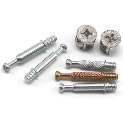 15 एक्स 12mm जस्ता मिश्र धातु कैबिनेट कैम लॉक कनेक्टर्स